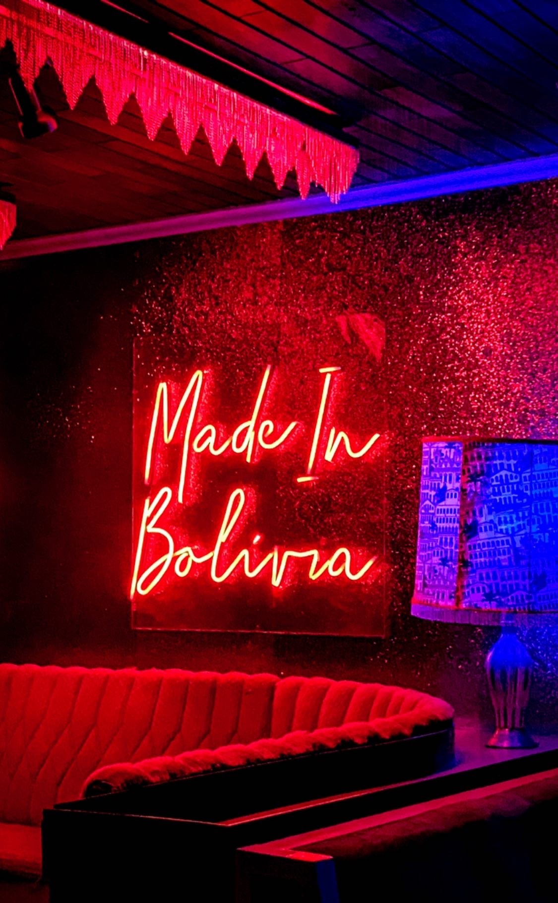 Made in Bolivia neon sign